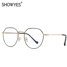 SHOWYES модные очки женские прозрачные линзы антибликовые очки для компьютера мужские игровые компьютерные очки для девушек винтажные 013