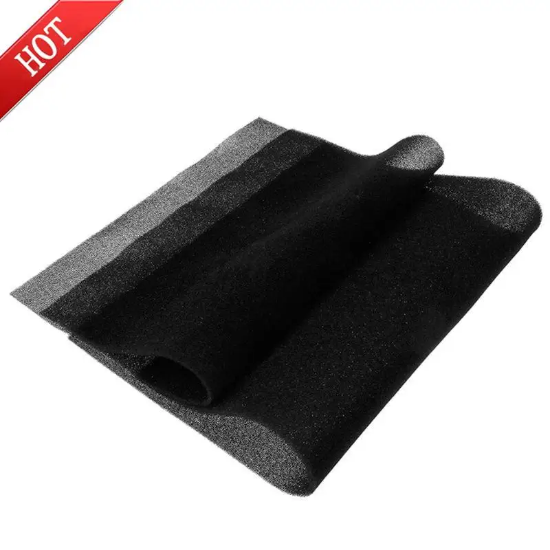 500x400x3/5MM DIY Computer Dust Filter Mesh PC Case Fan Cooler Dustproof Cover Sponge 60PPI Black