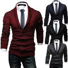 ZOGAA Men Casual Sweater Slim Lapel Knit Cardigan Buttons Mens Undershirts Knitwear Sweaters Long Sleeve Cardigans Men Sweater