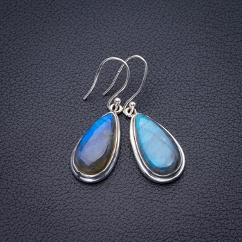

Natural Blue Fire Labradorite Handmade 925 Sterling Silver Pendant 1.5" D3256