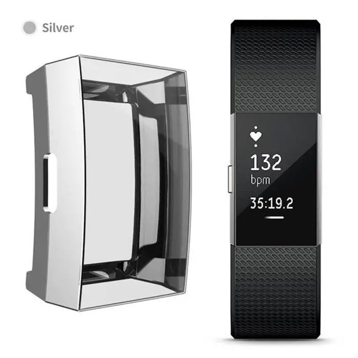 Ультратонкий Мягкий ТПУ Смарт-часы защитный кожух для FitBit Charge 2