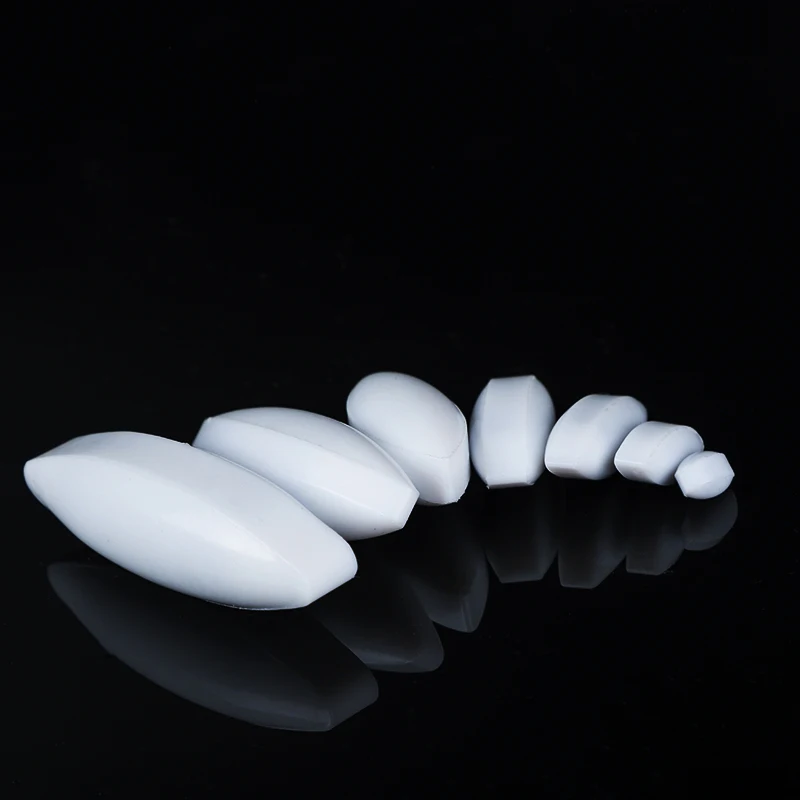 PTFE Magnetic Stirrer Stir Bar Cylindrical Olive Magneton Stirring Mixer White Spin Bars Multiple Sizes For Choosing Magnetic Stirring Rod Magnetic Stirrer