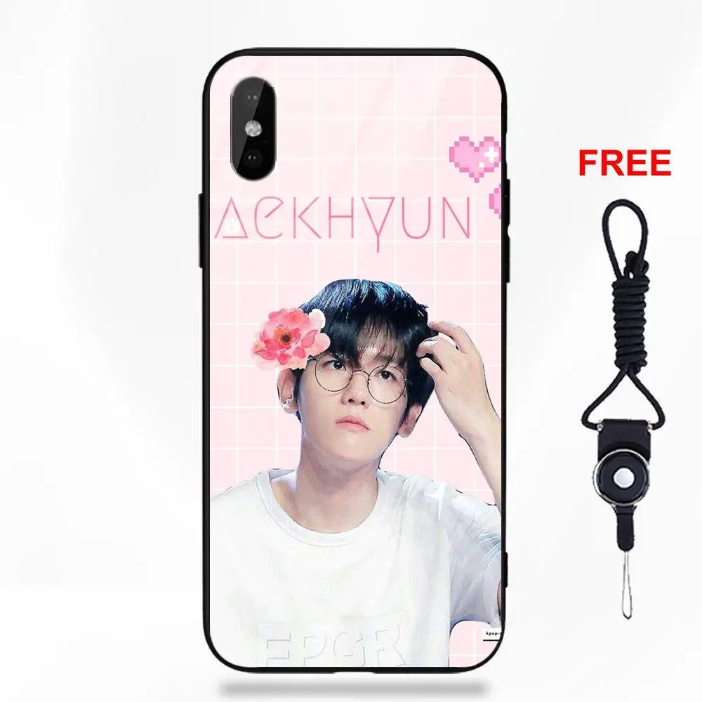 Корея KPOP Exo Group Baekhyun для huawei Honor 7X P20 Lite mate 10 Pro для Galaxy S8 S9 Plus Redmi 5 Note 5A 6 закаленное стекло