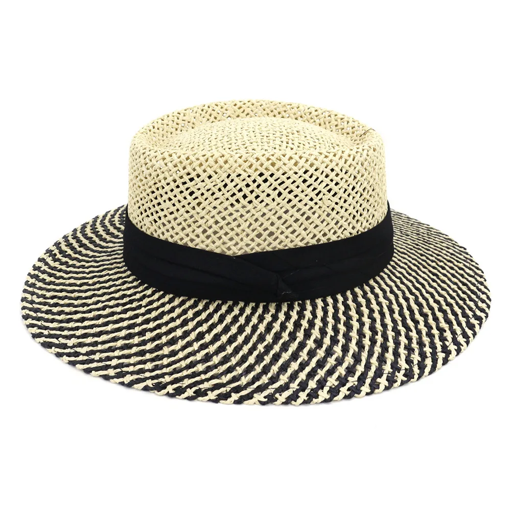 Musim Panas Topi Jerami Topi Datar 