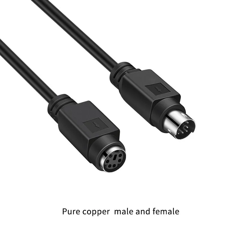 Чистый медный PS/2 Удлинительный кабель PS2 для мужчин и женщин 6 Pin Материнская плата клавиатура мышь IC кардридер удлинитель кабельный трос - Цвет: male to female