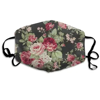 

Mouth Mask Safflower Green Leaf Print Masks - Breathable Adjustable Windproof Mouth-Muffle, Camping Running for Women and Men