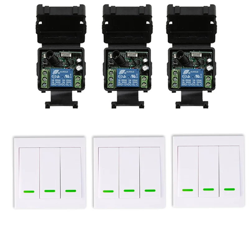 Мини Размер DC12V 24V 1CH 10A RF беспроводной пульт дистанционного управления релейный