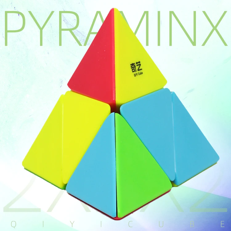 Qiyi Пирамида 2x2 куб Qiyipyraminx 2x2x2 волшебный куб головоломка на скорость Forsted поверхностные игрушки без стикеров для детей cubo magico