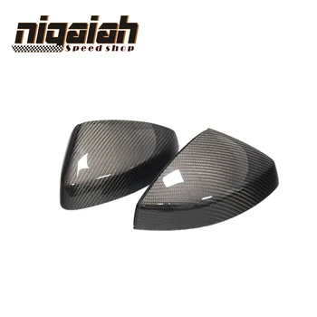 

For Audi A3 S3 2014 2015 2016 - UP 1:1 Replacement style & 3D sticker style Carbon Fiber Rear View Mirror Cover Glossy black