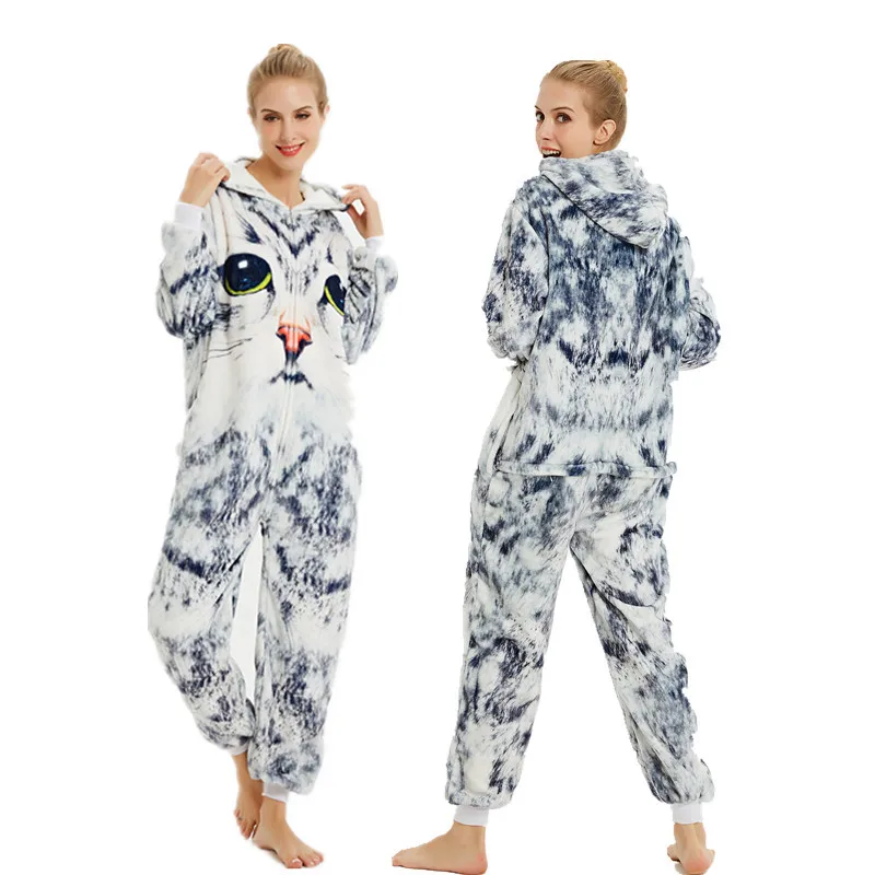Пижамы кигуруми с единорогом для взрослых, для женщин и мужчин, фланелевые пижамы с милыми животными, пижамы с Пикачу и пандой, домашняя одежда