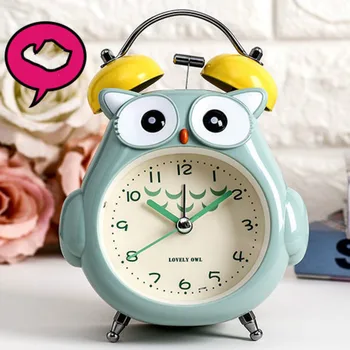 

3 Inch Twin Bell Alarm Clock Metal Frame 3D Dial With Backlight Function Desk Table Clock For Home & Office Black