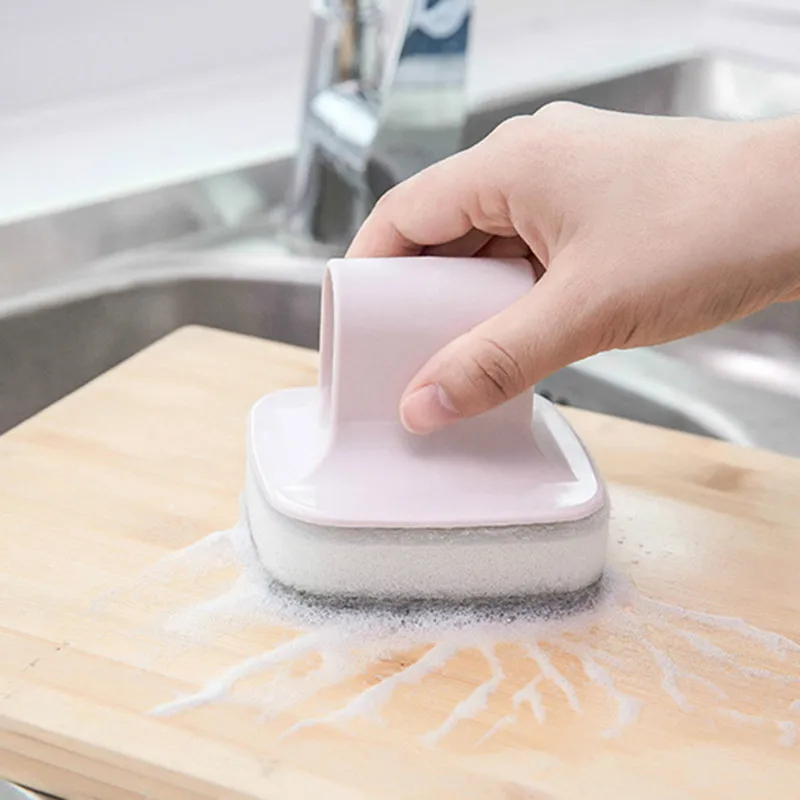 

1PC Handy Magic Sponge Eraser Bath Brush Tiles Brush Wash Pot Clean Brush Sponge Bathroom Accessories Kitchen Cleaning Brush