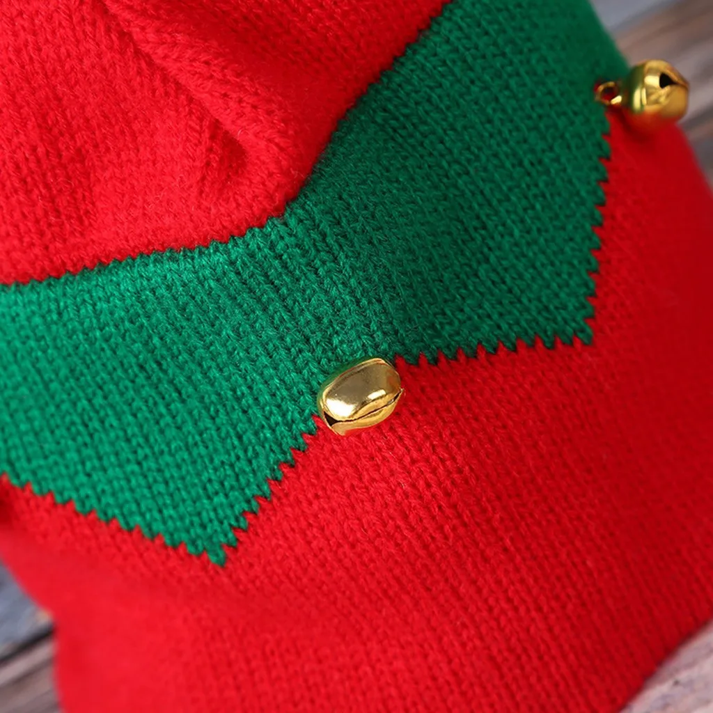 Рождественская Детская шапка; модная шапка унисекс для мальчиков и девочек; теплые вязаные цветные шапки; реквизит для фотосессии новорожденных