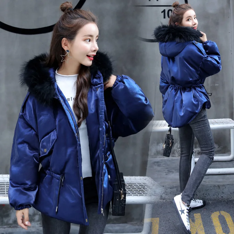 

Short Cotton Coat Women's 2018 New Style Winter Korean-style Trend Versitile Fashion INS Cotton-padded Clothes Thin Small Cotton