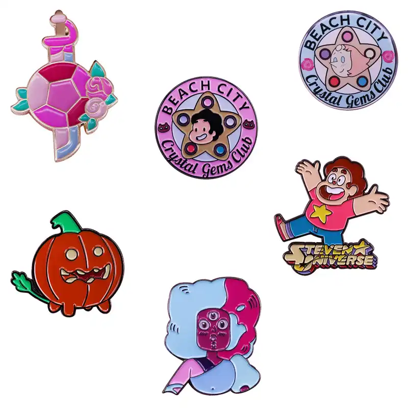 Cartoon Steven Universe Pin Garnet Crystal Gems Brooch Funny Coat Jacket Accessory For Kids Friends Aliexpress