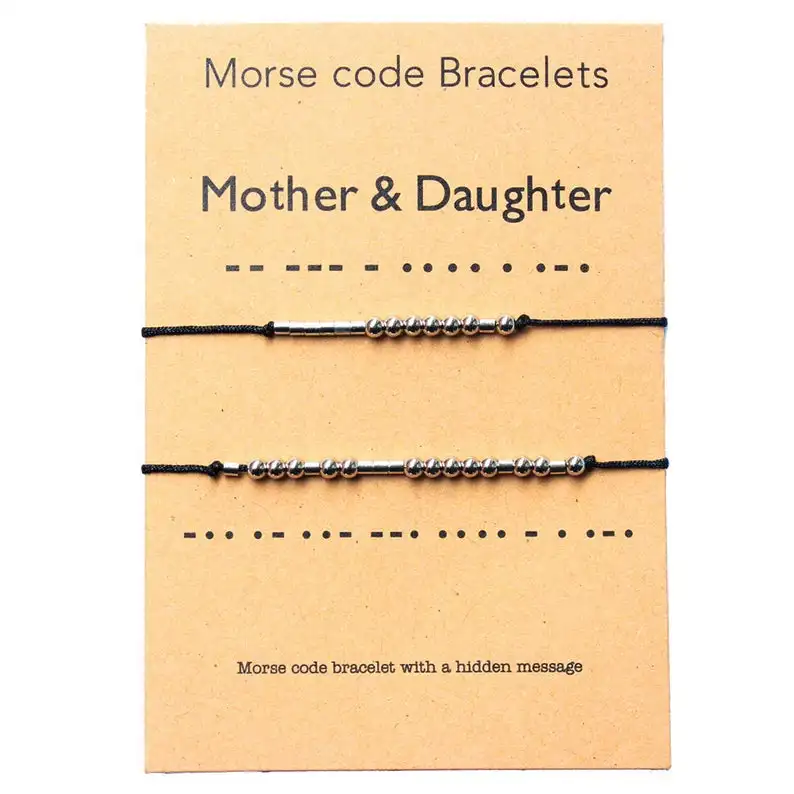 Браслет Mother &amp Daugther Morse Code ювелирные изделия подарок для нее бусины из
