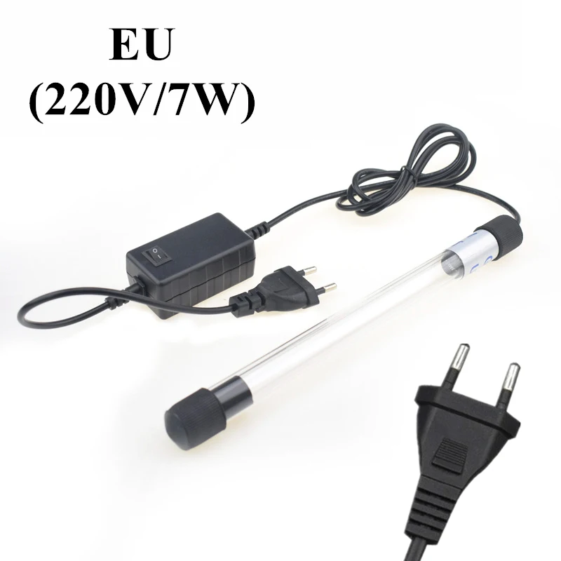 2 110/220V Погружной аквариумный UV светильник стерилизатор Пруд аквариум бактерицидные лампы с чистой стерилизационная лампа 5/7/9/11/13 Вт Прямая - Цвет: 2