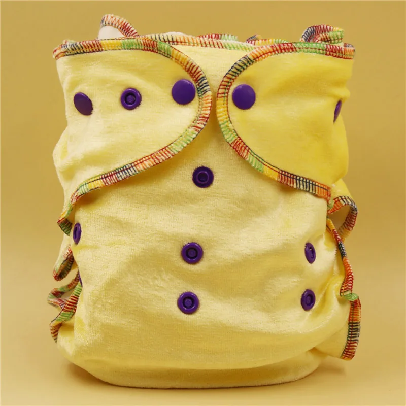 Детские тканевые подгузники без вставки, Бамбуковая Бархатная ткань,, моющиеся многоразовые подгузники одного размера - Цвет: WA007SE03