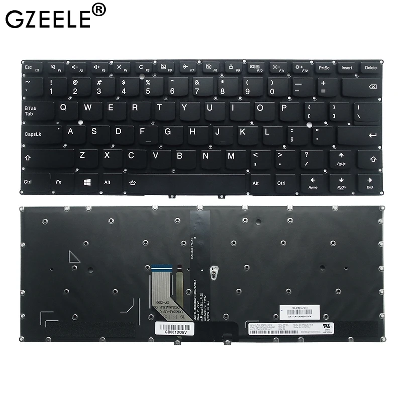 

GZEELE New English Laptop keyboard for Lenovo YOGA 910 910-13IKB YOGA 5 Pro 910-13 US BLACK with backlight