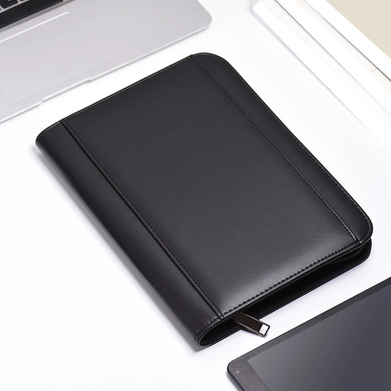 Padfolio искусственная кожа A5 Портативный Бизнес Портфель папка с калькулятором для деловых людей или интервью