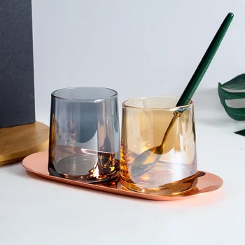 

Japanese handmade colorful glass ins wind net red colorful water cup
