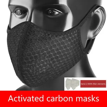 

Anti PM2.5 Dust Mask Windproof Mask Double Blue Valve With 2X Filter Cycling Sport Bicycle Bike Sport Face Mask Hot
