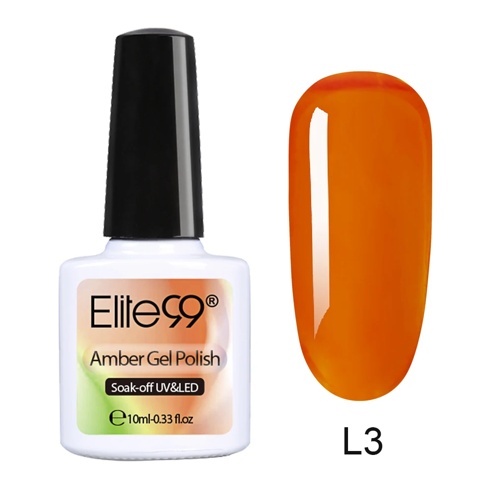 Elite99 Янтарный эффект Гель-лак для ногтей 10 мл УФ-Гель-лак для ногтей для маникюра геллак Полупостоянный гибридный дизайн ногтей - Цвет: L3