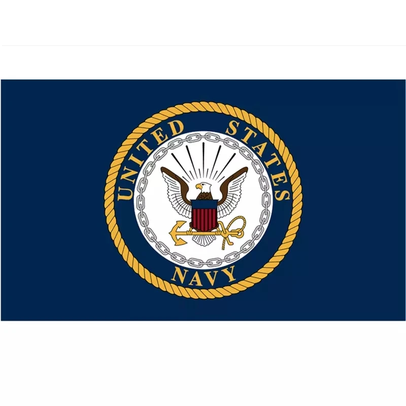 Флаг 60x90 см/90x15 0 см/120x180 см логотип морского флота США морской Орлан якорь синий