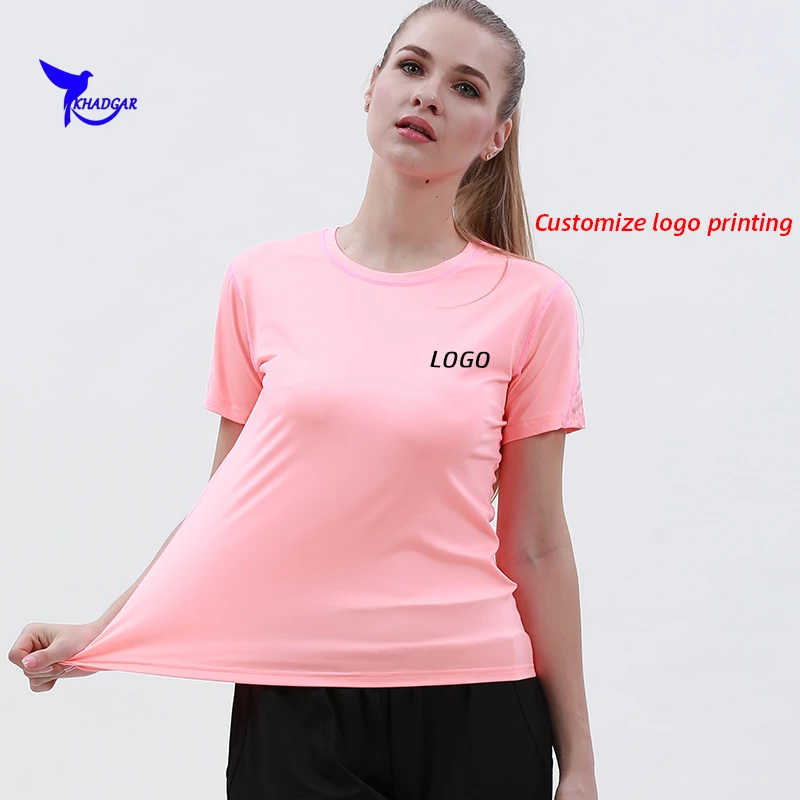 Женские спортивные рубашки с логотипом на заказ быстросохнущая футболка для