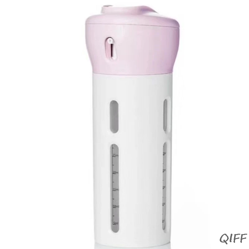 4In1 Travel Dispender Shampoo Shower Gel Empty Bottles Set Refillable Container - Цвет: PK