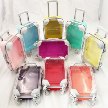 

1 ps false eyelashes packaging box pink luggage eyelashes suitcase luxury mink eyelashes fluffy curly empty false eyelashes box