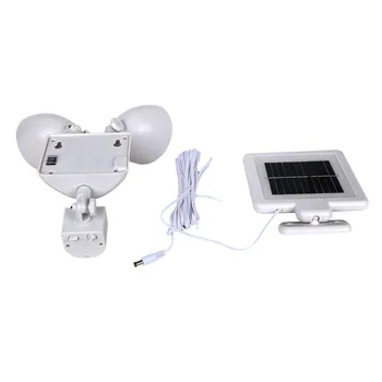 

ELEG-22 LED Dual Security Detector Solar Spot Light Motion Sensor Outdoor Floodlight,White
