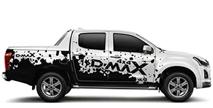 Для dmax настроить аксессуары автомобиля наклейки 2 шт. боковое тело задний багажник грязи Стайлинг Защита царапин Модифицированная графическая виниловая Автомобильная наклейка - Название цвета: gloss black