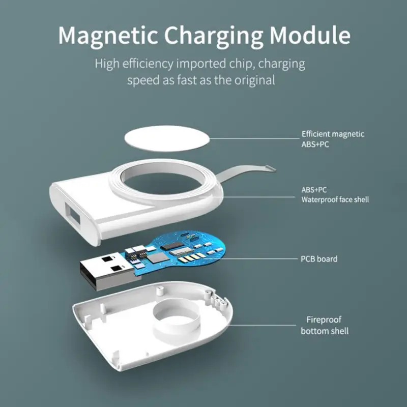 Портативное зарядное устройство для iWatch 4 Быстрое беспроводное зарядное устройство USB для Apple Watch 4 3 2 1 мини-зарядное устройство для поездок блок питания для ноутбука