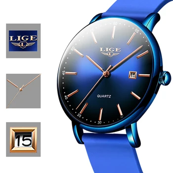 

2020 NEW Fashion LIGE Mens Waterproof Watches Leather Strap Slim Quartz Casual Business Mens Wrist Watch Top Brand Male Clock