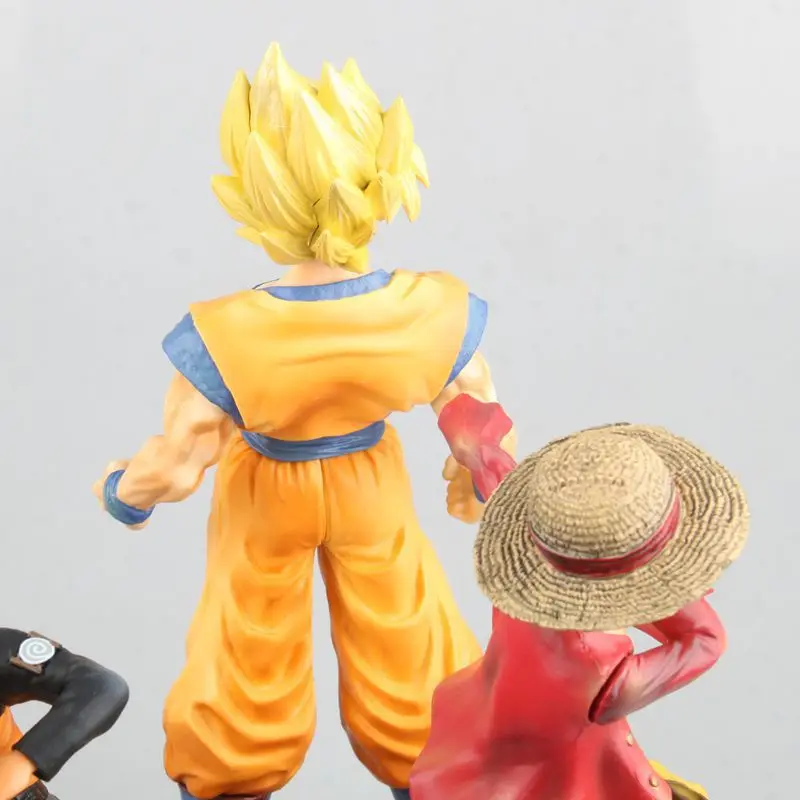 Один кусок прыгать беспорядок ведро солнца Укун Наруто Узумаки Наруто Луффи большой три статуи гаражный комплект