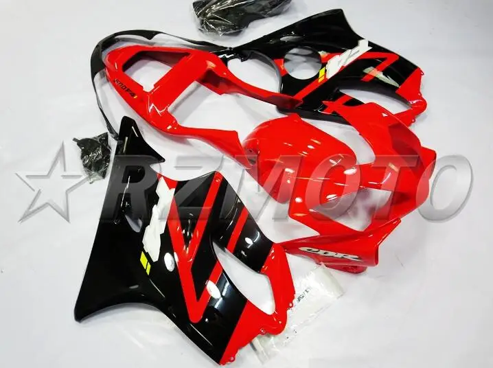 Литье под давлением) ABS обтекатель наборы подходят для Honda CBR600 FS F4i 2001 2002 2003 2004 01 02 03 04 Обтекатели набор черный красный хороший