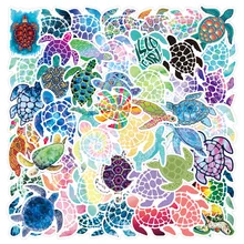 

10/30/50PCs Colorful Sea Turtle Small Animal Cartoon Stickers DIY Motorcycle Luggage Mobile Phone Computer Waterproof Stickers