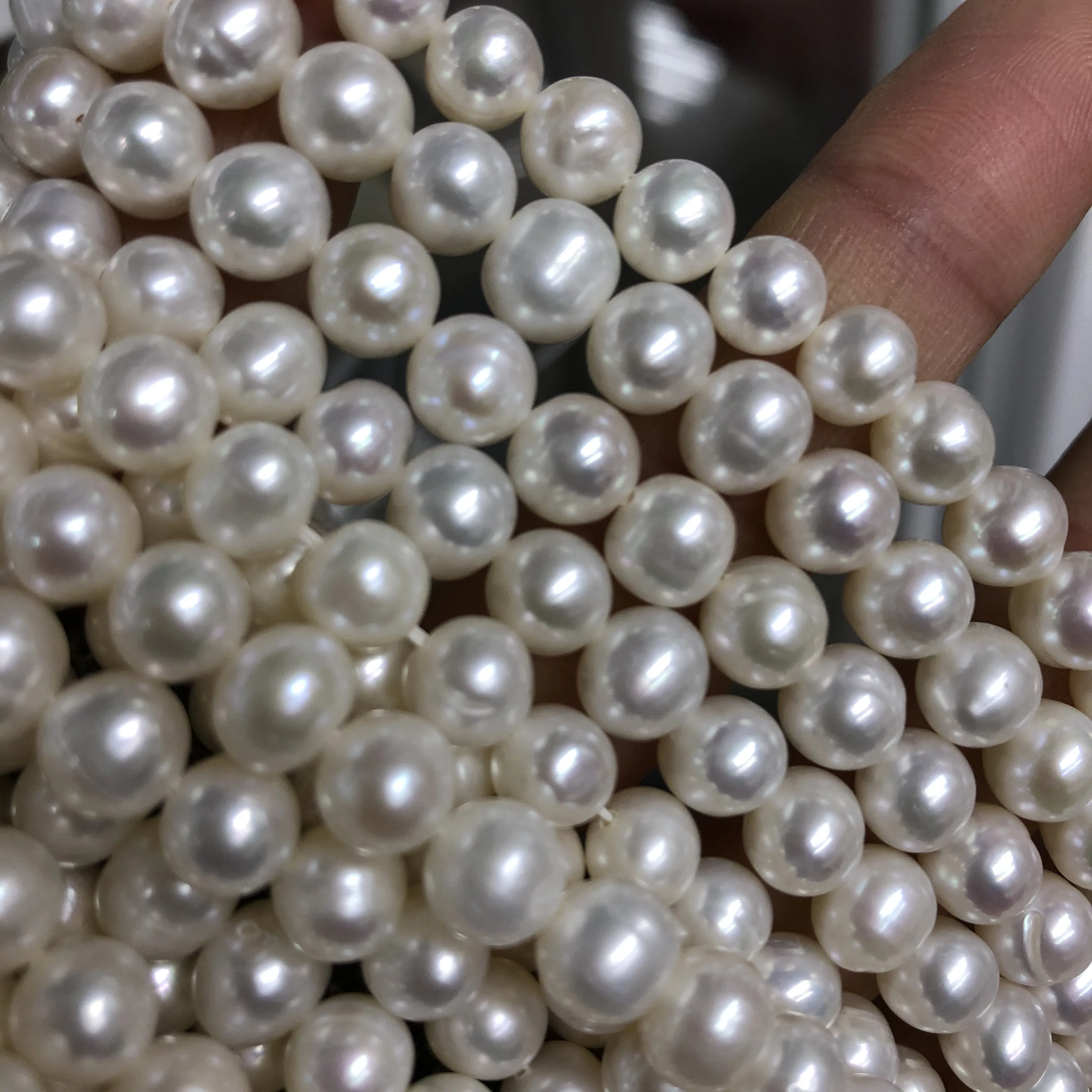 6-7mm Round Freshwater Pearls, White (16 Strand)