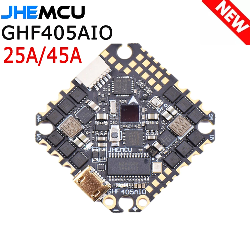 JHEMCU GHF405AIO Pro 25A 45A бесщеточный контроллер полета FC BEC для зубочисток гоночного
