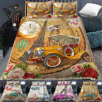 

Vintage Poster Paris Torn Newspaper Background Bedding Duvet Cover Set Soft 3 Pieces Duvet Cover Comforter Cover Pillowcases for