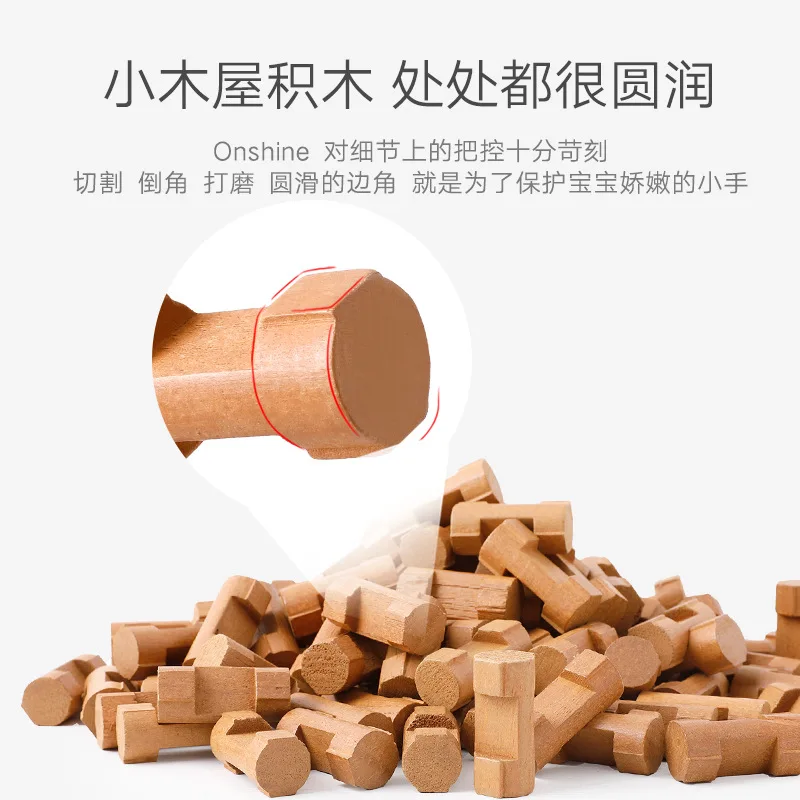 

Baby Forest Cabin Wooden Lincoln Room Children Creative Building Architecture Assembling Toy