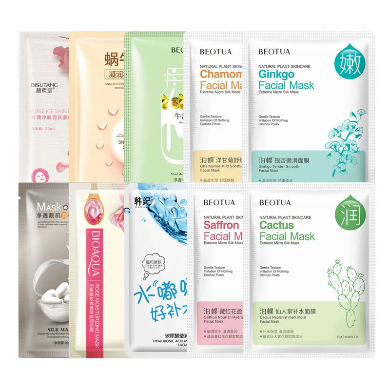 

Sheet Masks Skin Care Fruit Extract Facial Mask Moisturizing Oil Control Blackhead Remover Wrapped Mask Face Care Mask