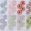 14mm Crystal AB Sunflower Rhinestones Glass With Claw Sew On Crystal Stone Strass Diamond Metal Base For Sewing Button ► Photo 1/6