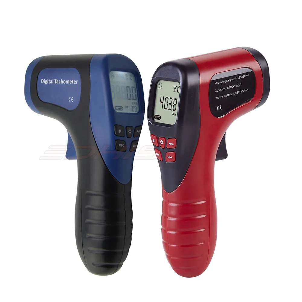 

KH Non-Contact Laser Speed Gun Digital Tachometer Speed Sensor 2.5-99999 RPM LCD Display Handy Car Motorcycle Wind Speed Meter