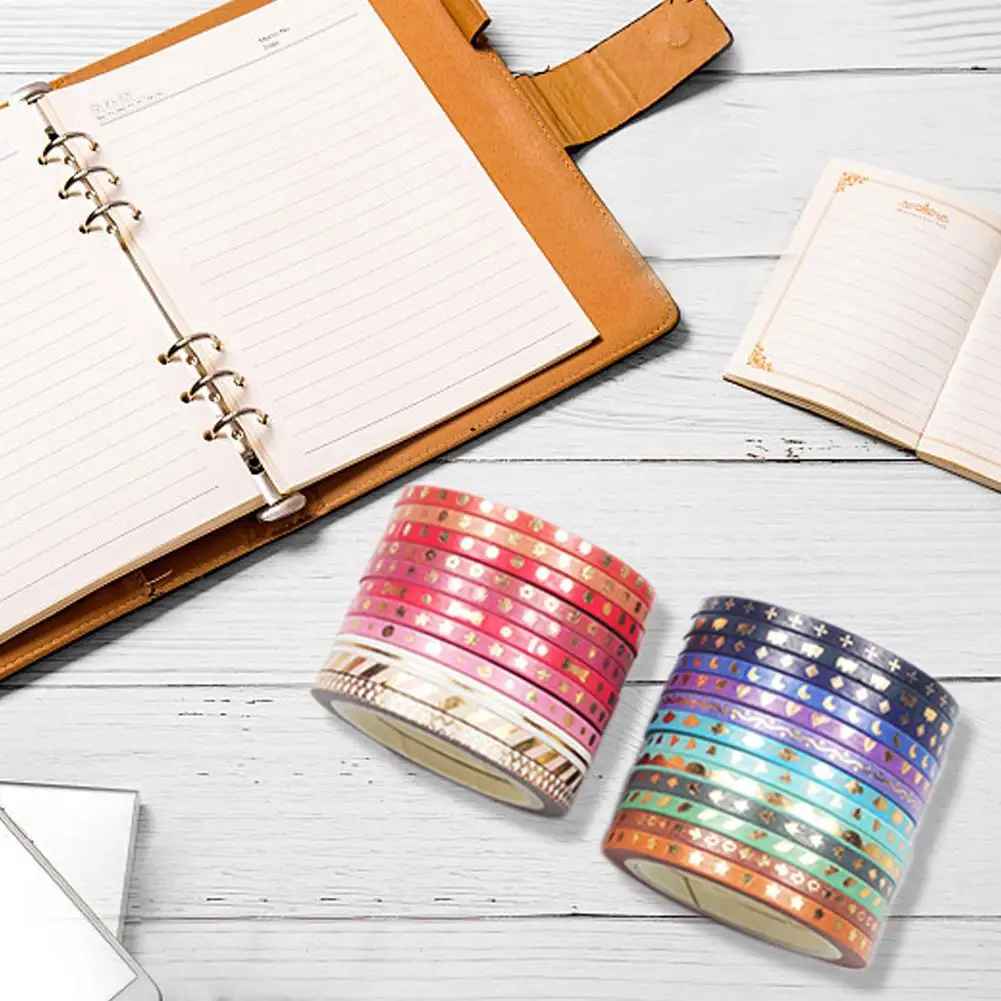 24 шт./кор. мульти-Цвет лента Washi декоративный Скотч для монтажа светодиодных лампочек Бумага 24 Цвета записки лента для художественного оформления ногтей, ручная работа стикер для канцелярских товаров