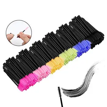 

1000pcs/lot Silicone Eyelashes Brushes Mix Colors Disposable Mascara Wands Lashes Makeup Brushes For Eyelash Extension