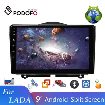 

Podofo 2din 9'' Android 1+16G Car Radio Car Multimedia Video Player For LADA GRANTA 2018 2019 GPS Wifi IPS Split Screen No Dvd