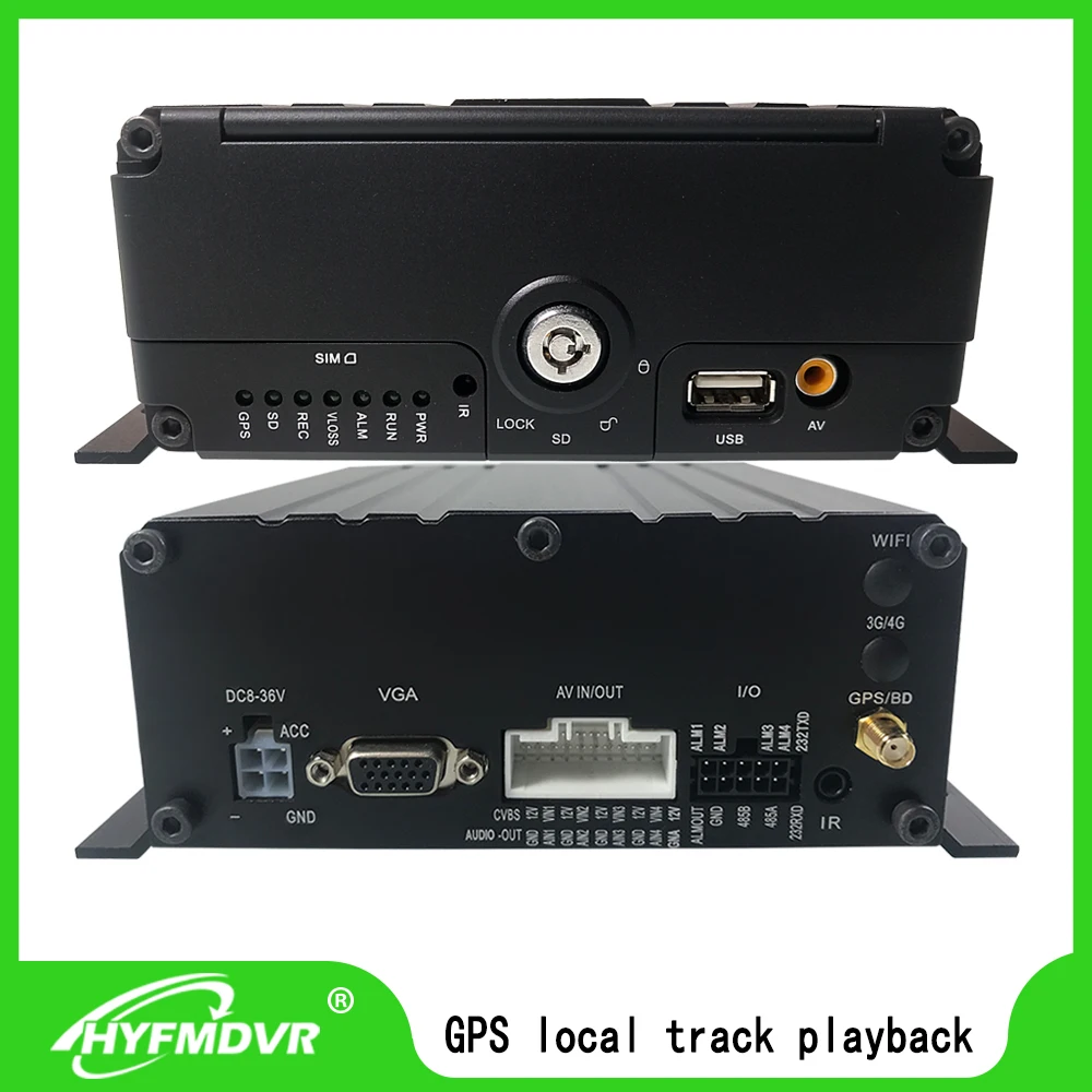 

HYFMDVR Recorder GPS MDVR Car-Taxi Bus Truck with AHD Front/rear-View-Camera for Vehicle 1080P 4-Channel