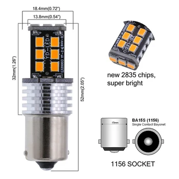 

Canbus No Error 1156 BA15S P21W LED Car Tail Backup Reverse Light Bulb Yellow